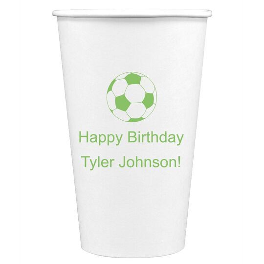 Soccer Ball Paper Coffee Cups